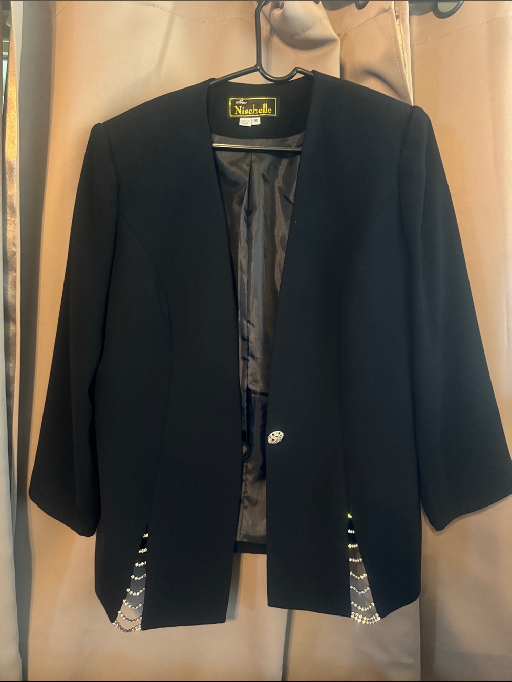 Black Women's Longline Blazer